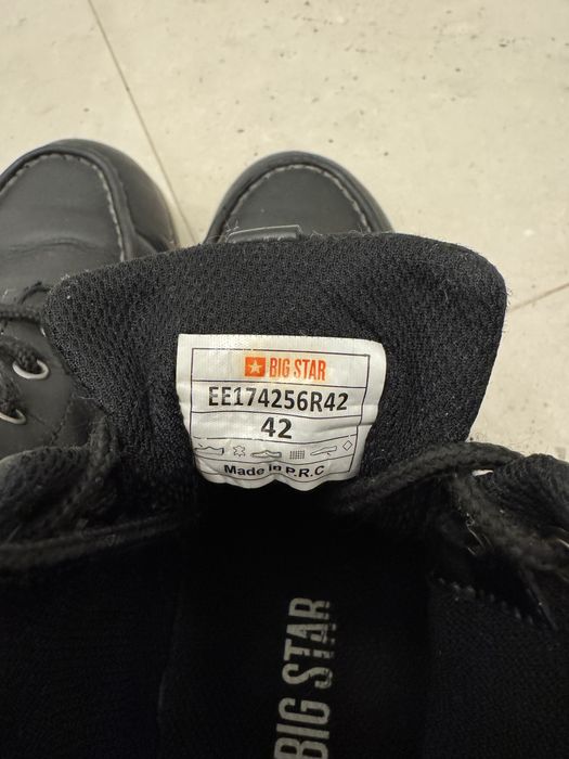 Czarne skórzane buty męskie Big Star – rozmiar 42