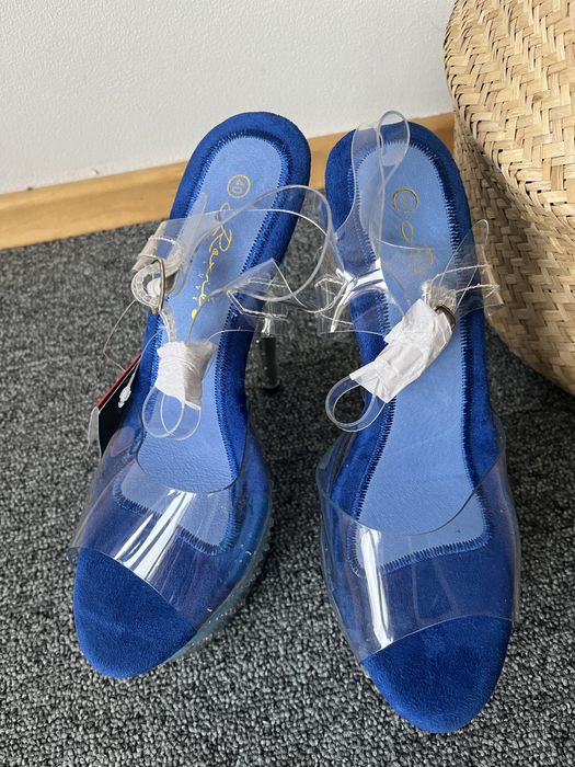 Szpilki Pole Dance r. 40 II blue diamonds Roxie Luve nowe