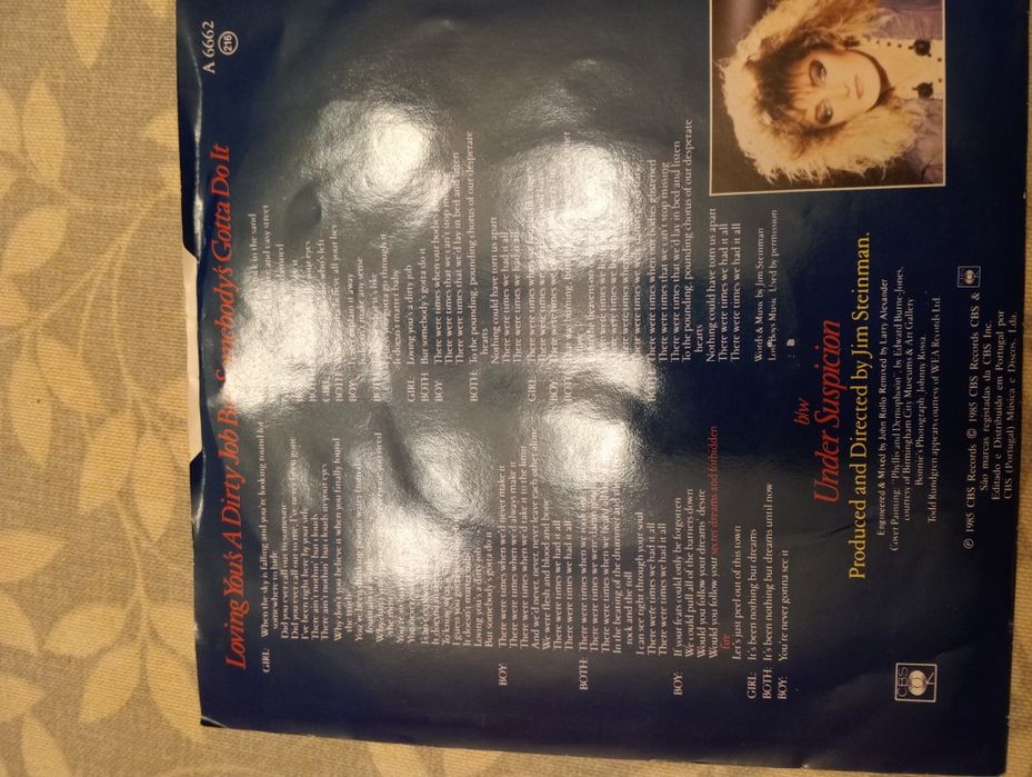 Vinil 7' Bonnie Tyler - Loving you is a dirty job but somebody got to