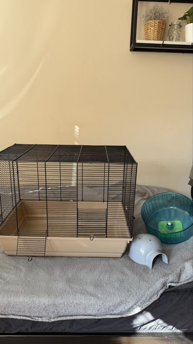 duża klatka dla gryzonia !!! + kołowrotek 30cm + domek