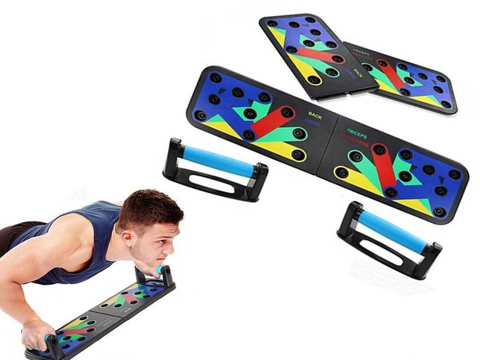 Deska do ćwiczeń push up 14w1 uchwyty antypoślizgowe