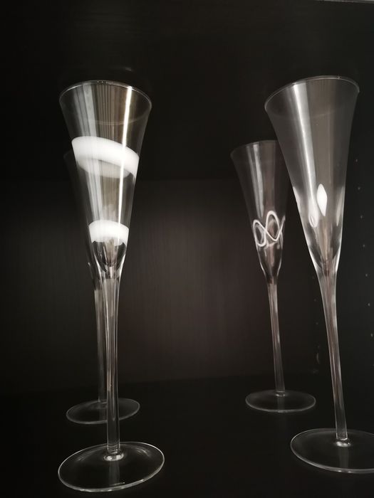 12 copos de champanhe - flute - nunca usados