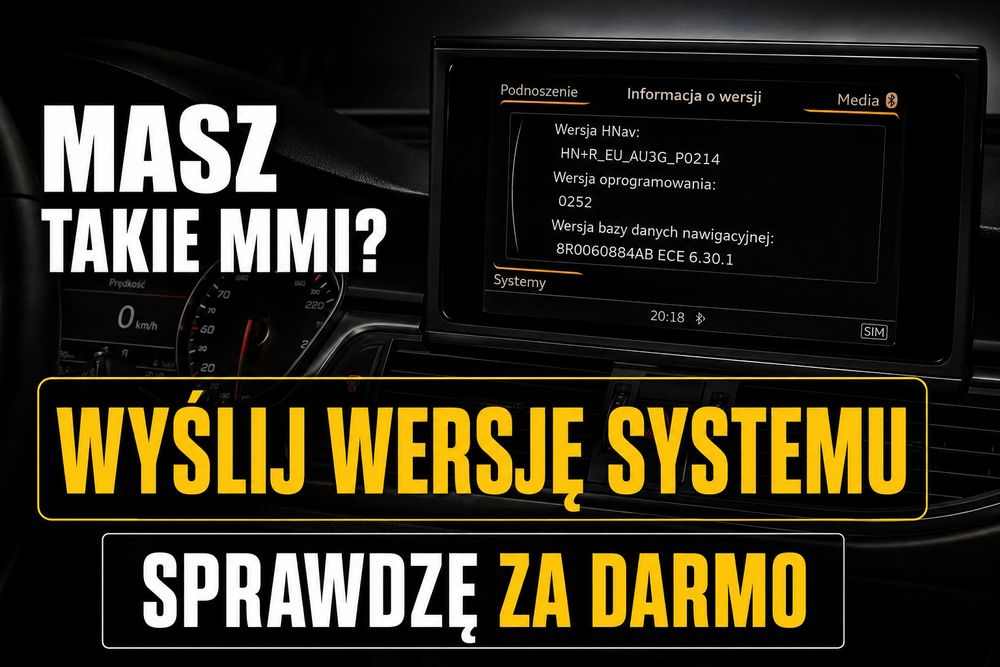 Audi MMI 3G High 3G+ Zestaw Aktualizacyjny PL Menu Mapy EU