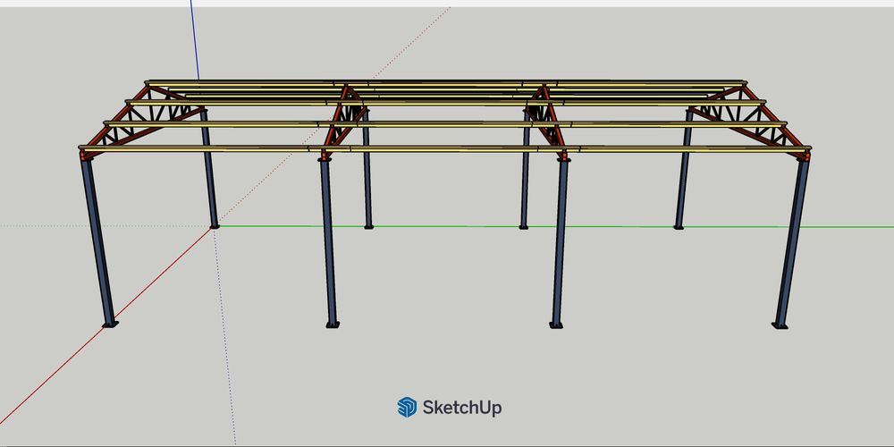 Nowość - Konstrukcja Wiata 6x12 H3 - Bez zgłoszenia - Ocynk - Moduł 4m