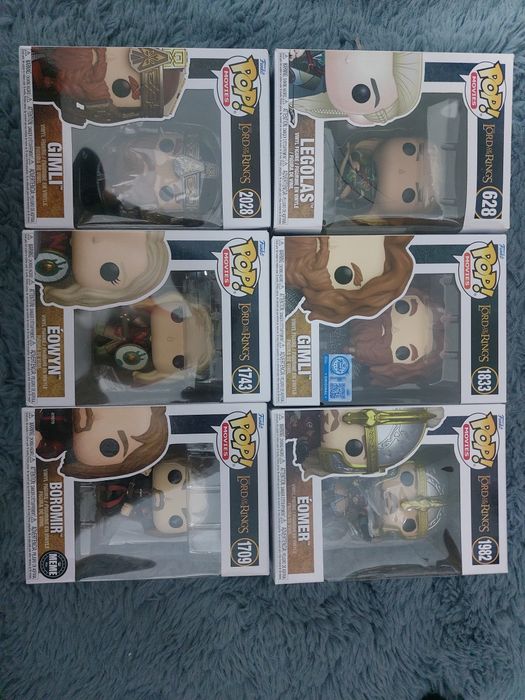 Lord of the rings funko pop - legolas, gimli, eowin, boromir, eomer