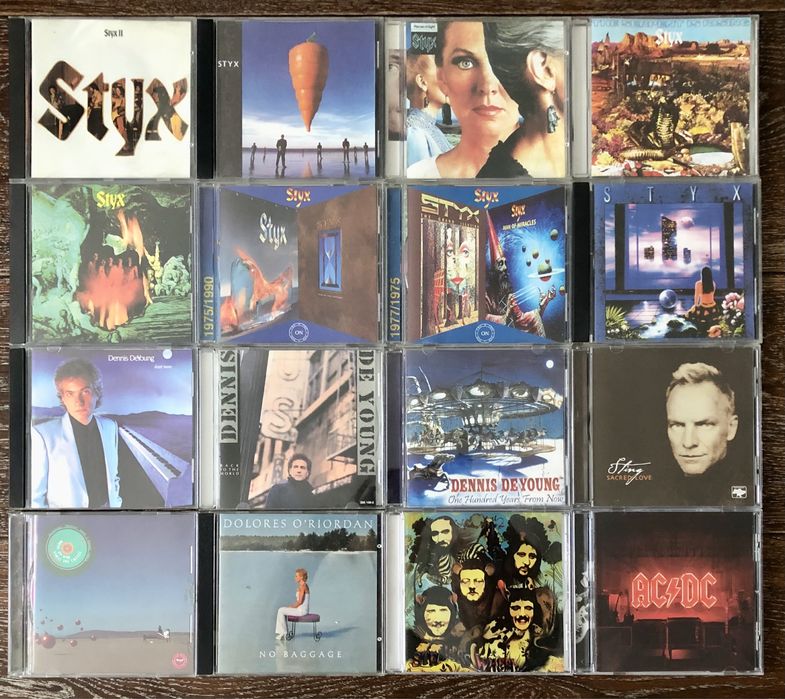 CD диски. Sting. Styx. AC/DC. Cranberries. Stealers Wheel. Dennis De Young.