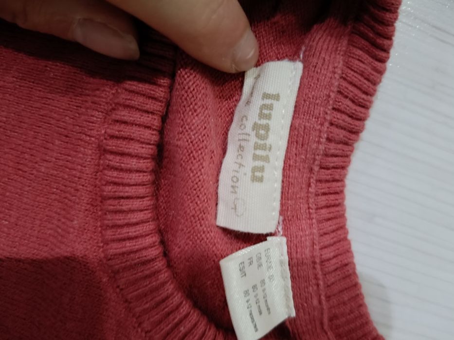 Różowy malinowy kombinezon lupilu pure collection 80 stan bardzo dobry