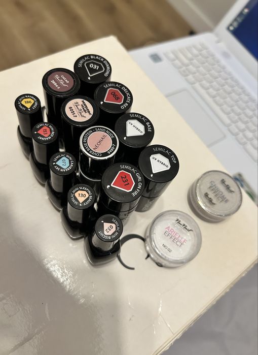 Lakiery hybrydowe semilac neonail używane