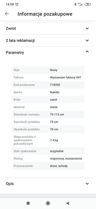 Barierka zabezpieczająca