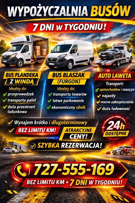 Wynajem Busa  Bus wynajem  z Windą  do Wynajęcia BLASZAK WYNAJEM