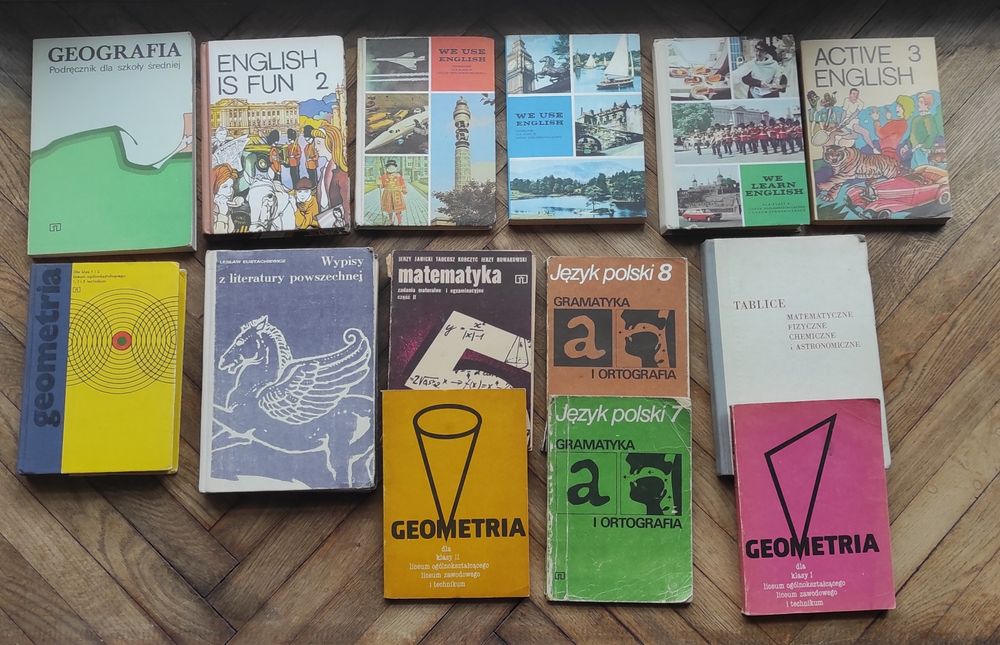 Podręczniki szkolne matematyka angielski język polski geografia