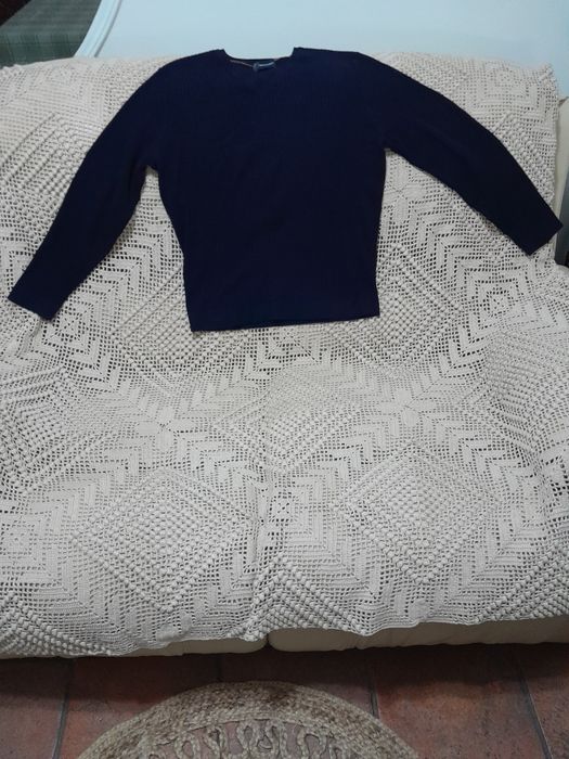 Pullover de homem azul escuro/Giovanni Galli