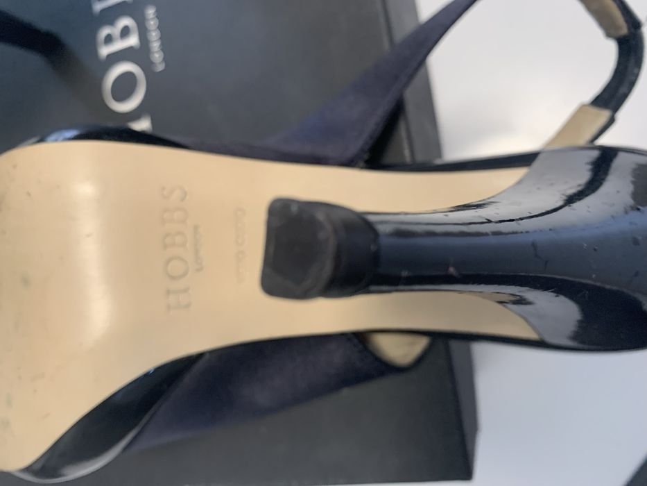 Босоніжки HOBBS. Alexandra Bow Sandal. Satin. Колір NAVY.