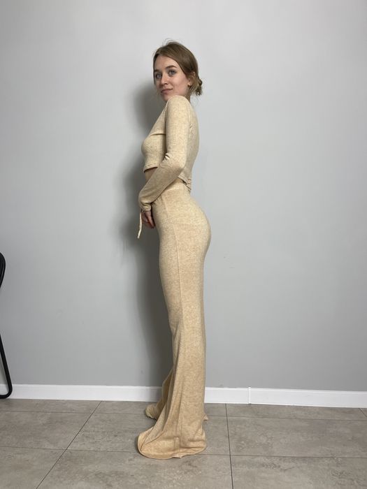 Костюм домашній з ангори, кльош та прямі штани, для дома