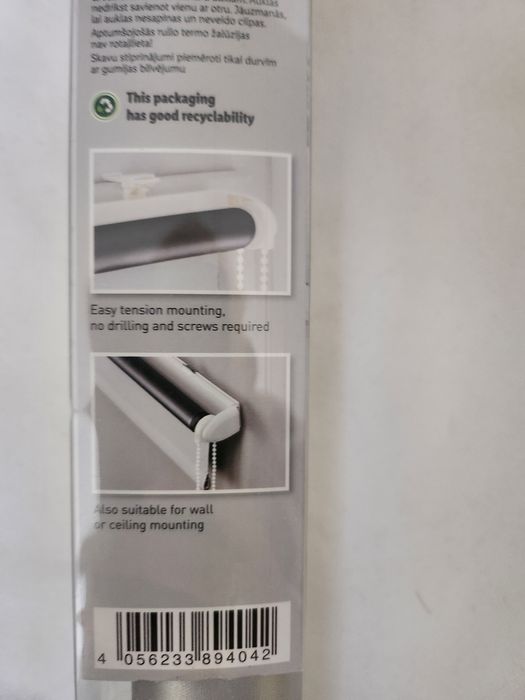 Roleta zaciemniająca termiczna 80 x 200cm