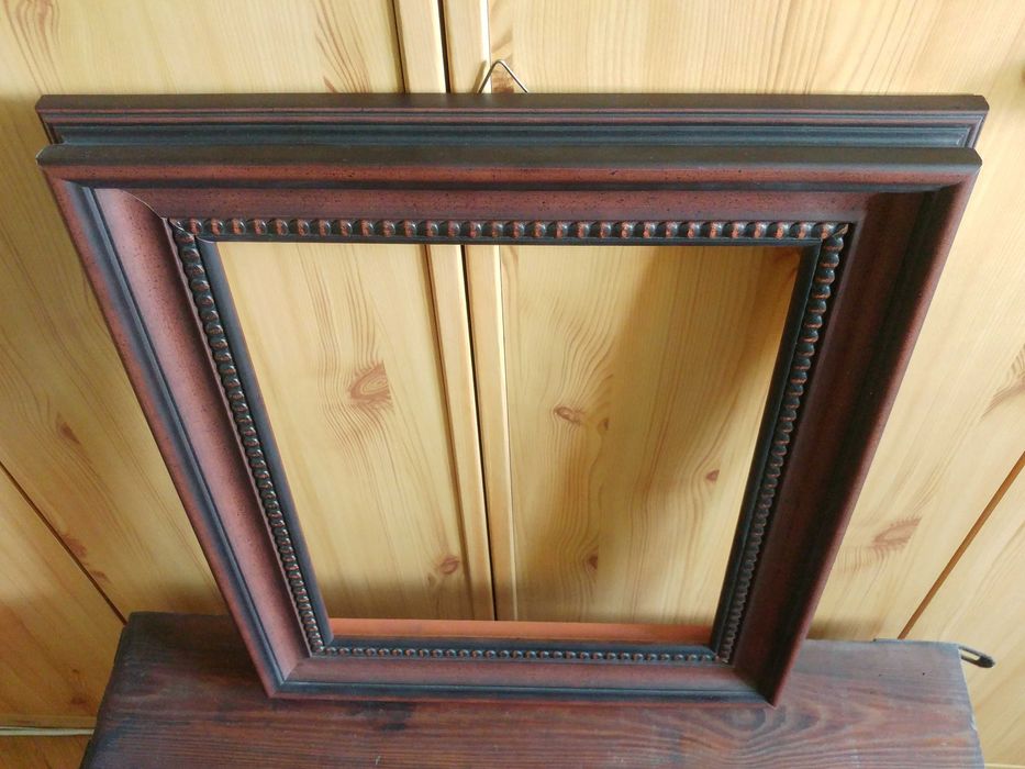 Drewniana brązowa rama do obrazu