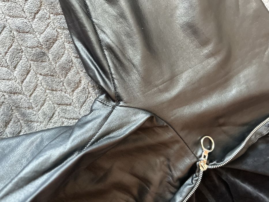 Легінси зі штучної шкіри з утепленням XL