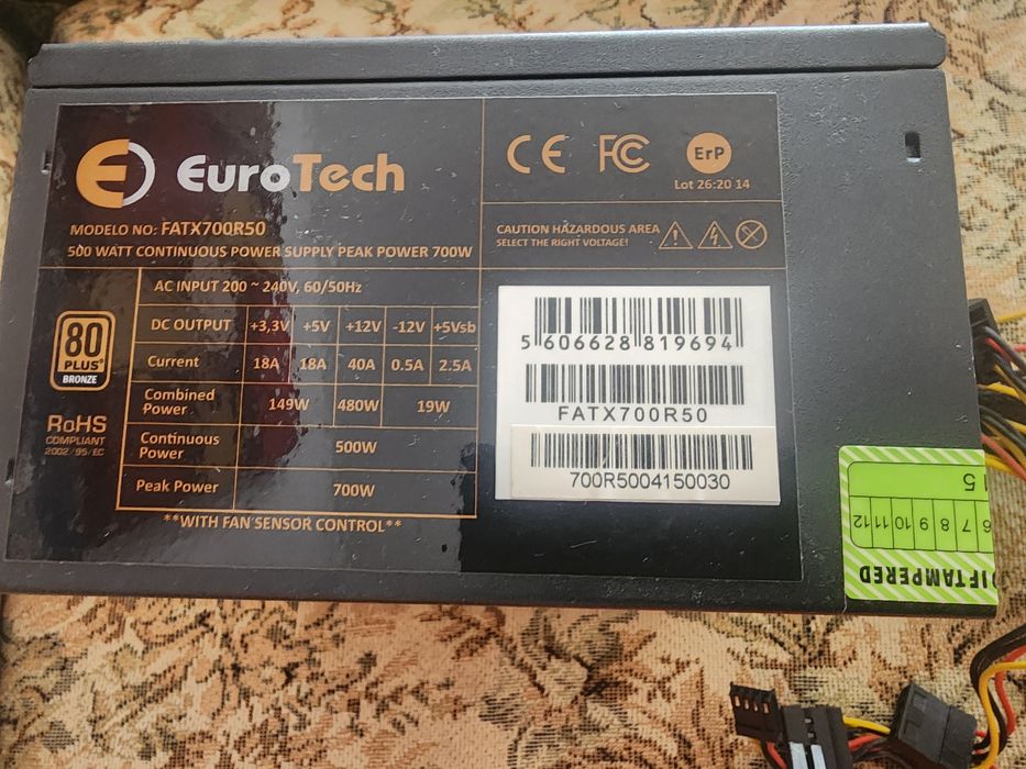 Fonte alimentação euro tech
 500W de potência euro