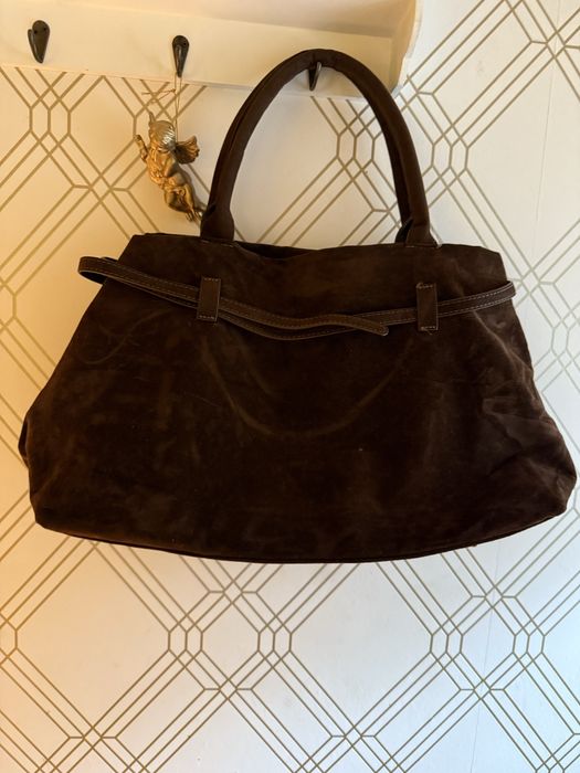 Torebka zamsz kolor czekolada