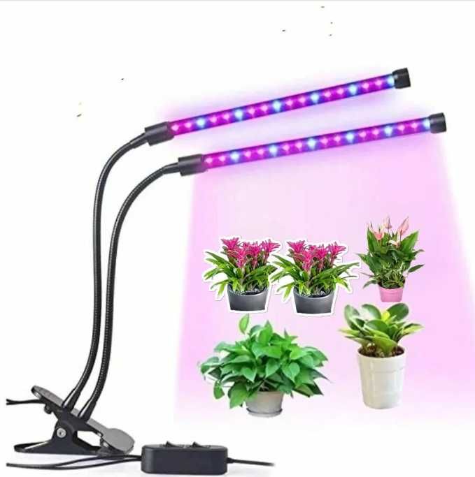 Фитолампа для растений 2 LED  на USB для рассады и цветов c таймером