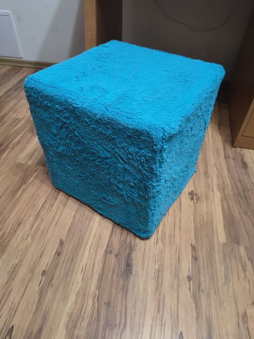 Pufa cube 40x40x40 cm błękitna