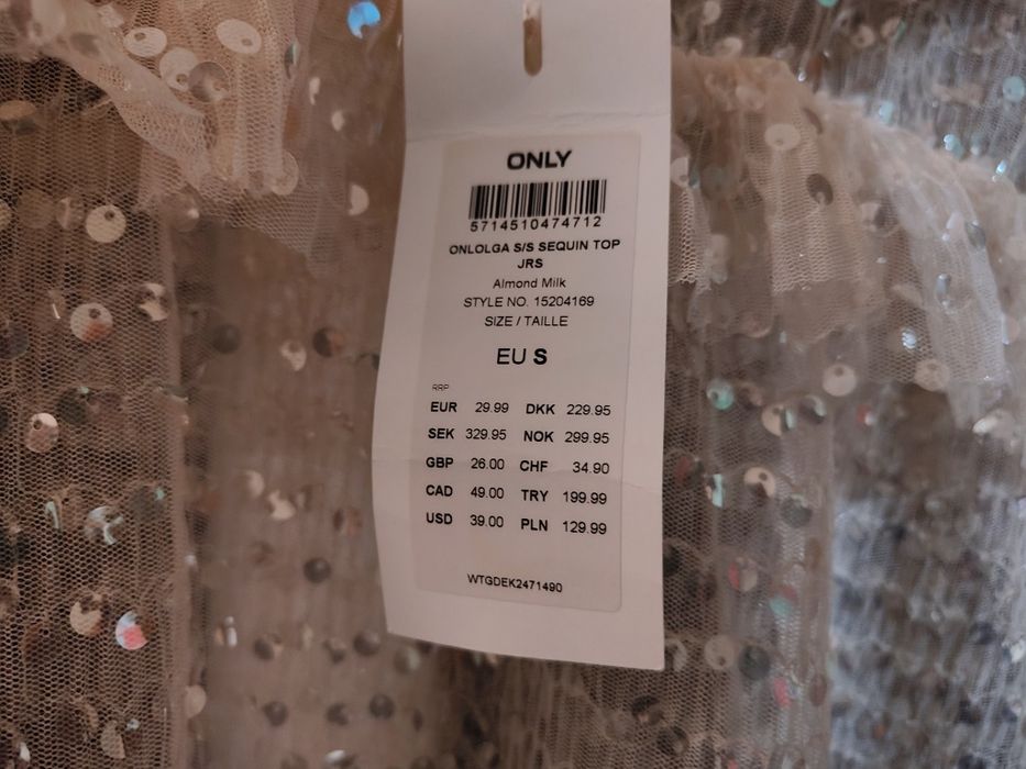 SUPER okazja - Nowy z metkami, rewelacyjny top marki ONLY