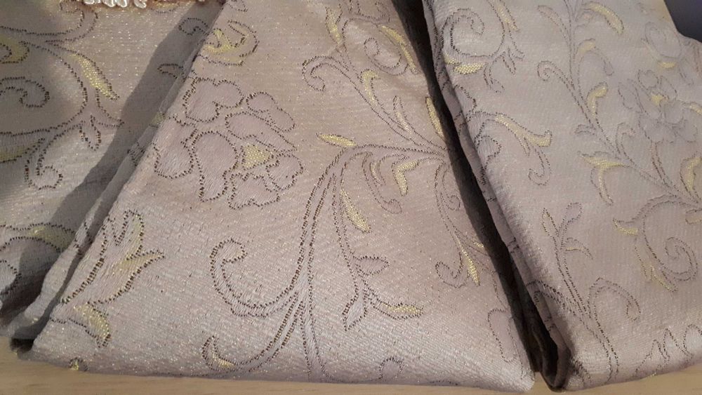 nowe zasłony 2 szt. beżowo - brązowe duże kotary