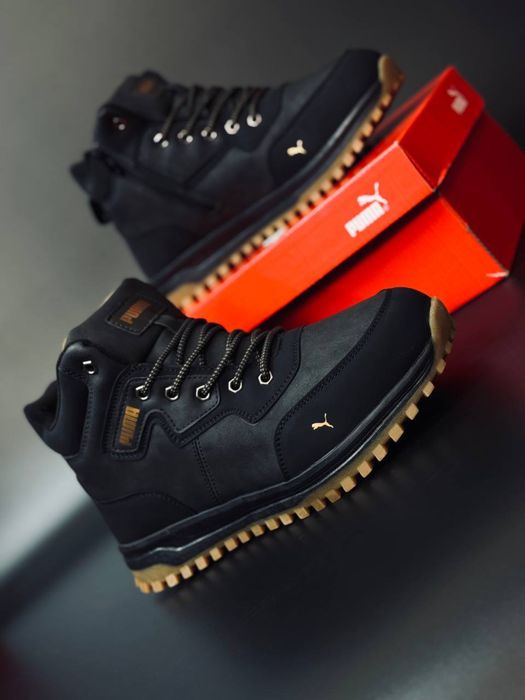 Кожаные ботинки Пума / Чоловічі черевики Пума / зимние кросовки Puma