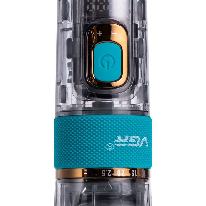 Машинка для стрижки VGR V-695 акумуляторна 5 насадок, блакитний