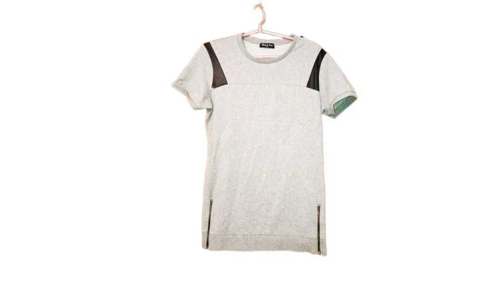 Футболка  женская black fox с кожаными вставками,s/m