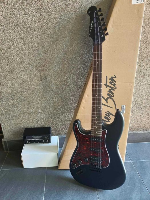 JAK NOWA Gitara elektryczna Harley Benton ST-20HSS LH SBK leworęczna + piecyk Hughes&Kettner Spirit of Rock