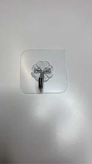 Haczyk mocny przezroczysty przyssawka ścienny