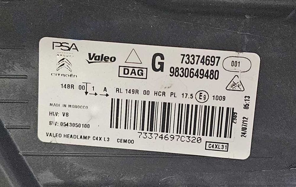 Otica Esquerda Led Vision Citroen C4 III | 127483