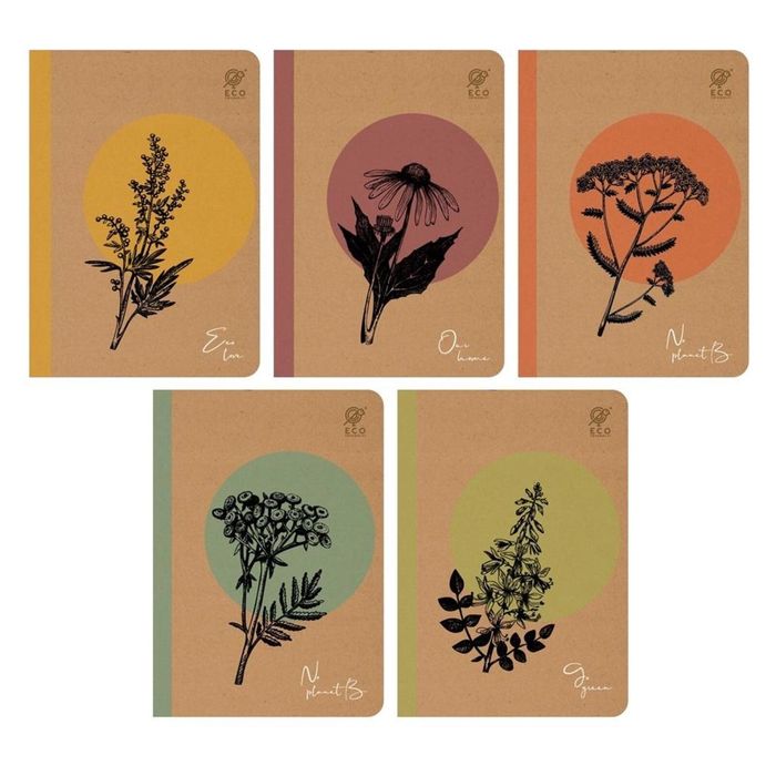 Zeszyt A5/80K linia By Nature - Herbs (10szt) Elanders folia,221x169