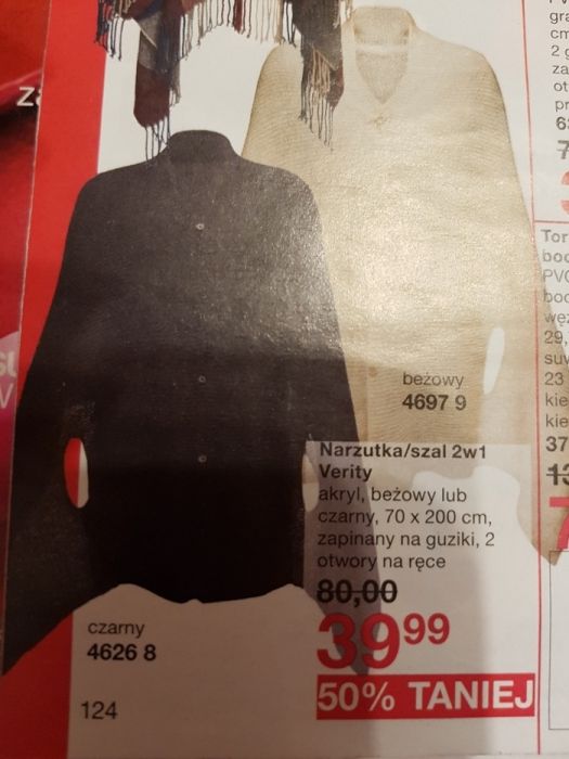Narzutka-szal 2w1 Verity.Nowe.Polecam