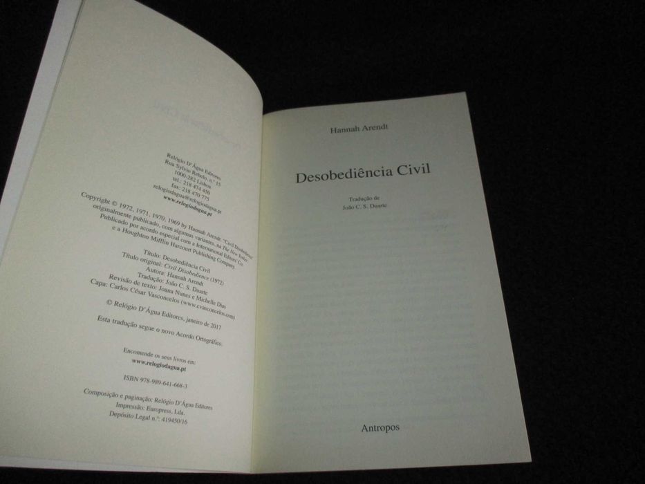 Livro Desobediência Civil Hannah Arendt