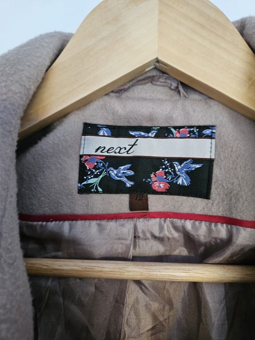 Beżowy płaszcz z paskiem NEXT rozmiar L