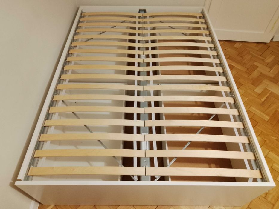 Rama łóżka z szufladami BRIMNES + materac