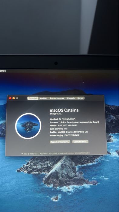 MacBook Air 13 2017 / i5 / 8GB  RAM /