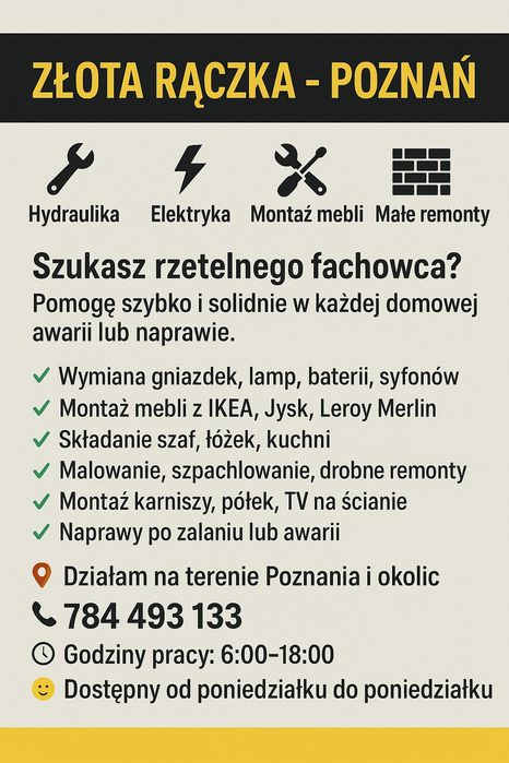 Złota Rączka -  szybkie terminy
