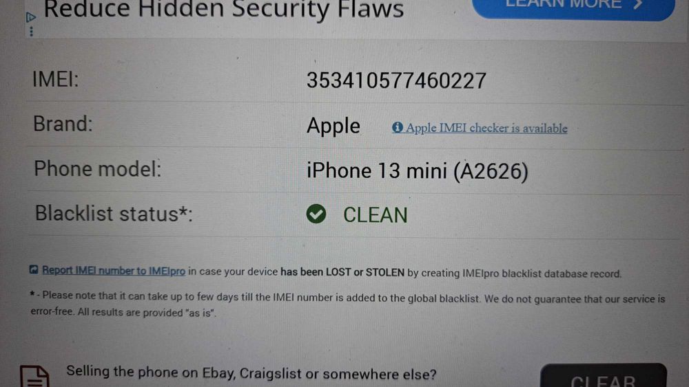 Iphone 13 Mini A2626