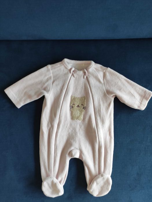 Pajacyk śpioszki śpiochy niemowlęce CoolClub by SMYK r. 56 kot ciepłe