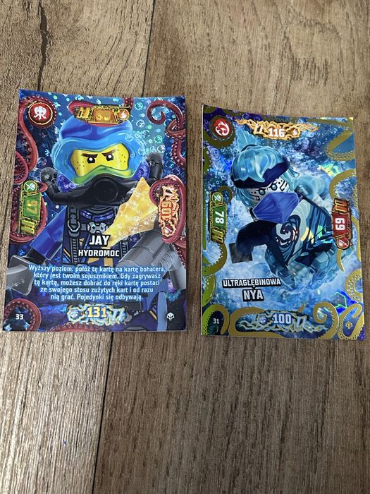 Karty ninjago lego swiecace