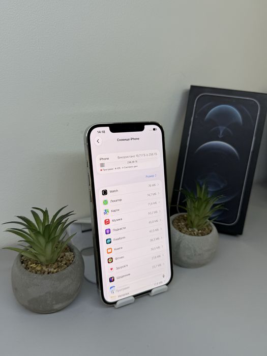 iPhone 12 Pro Max 256 GB Silver/ Neverlock/ 100% АКБ/ Айфон 12 Про Макс 256 ГБ