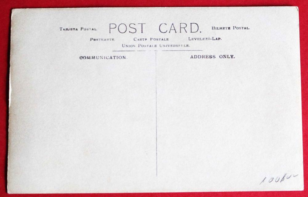 Rei D. Carlos observa planos de construção foto em formato de postal