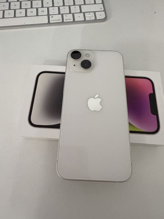 Bateria 100%  iPhone 14 128gb Starlight Stan Idealny