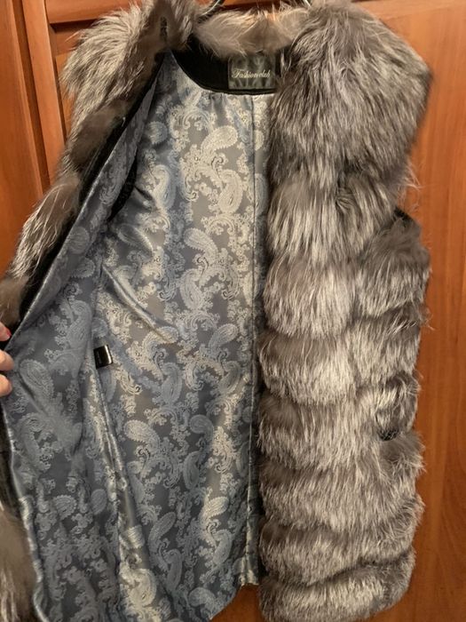 Жилетка меховая Чернобурка