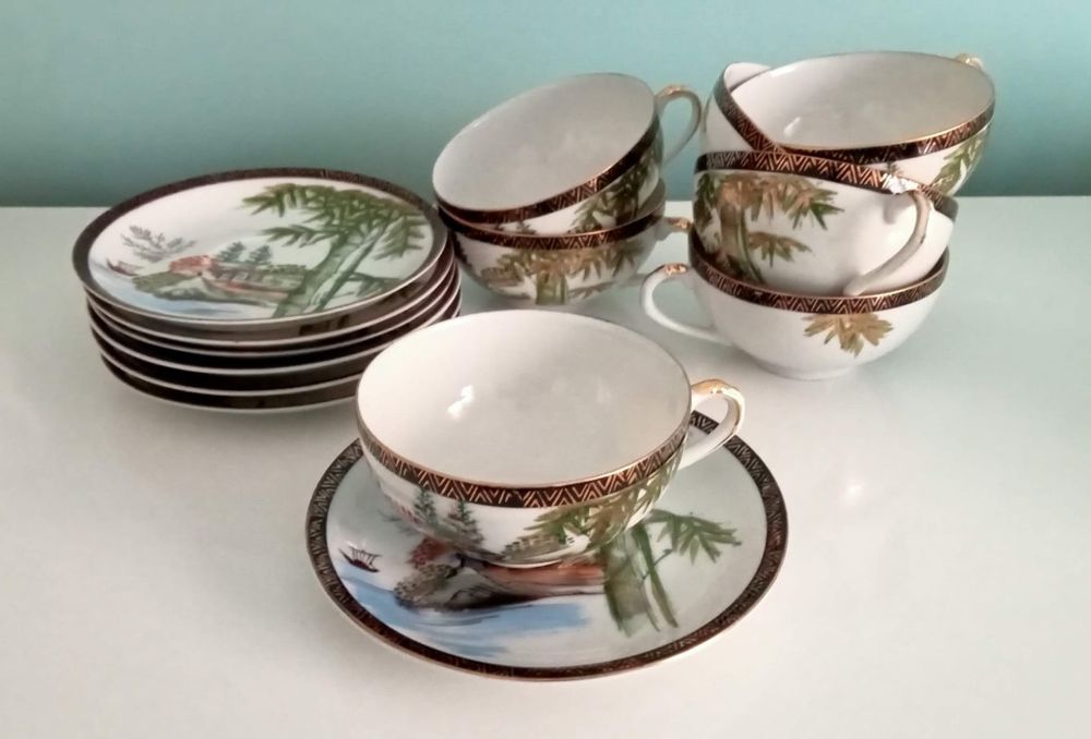 Louça pintada á mão