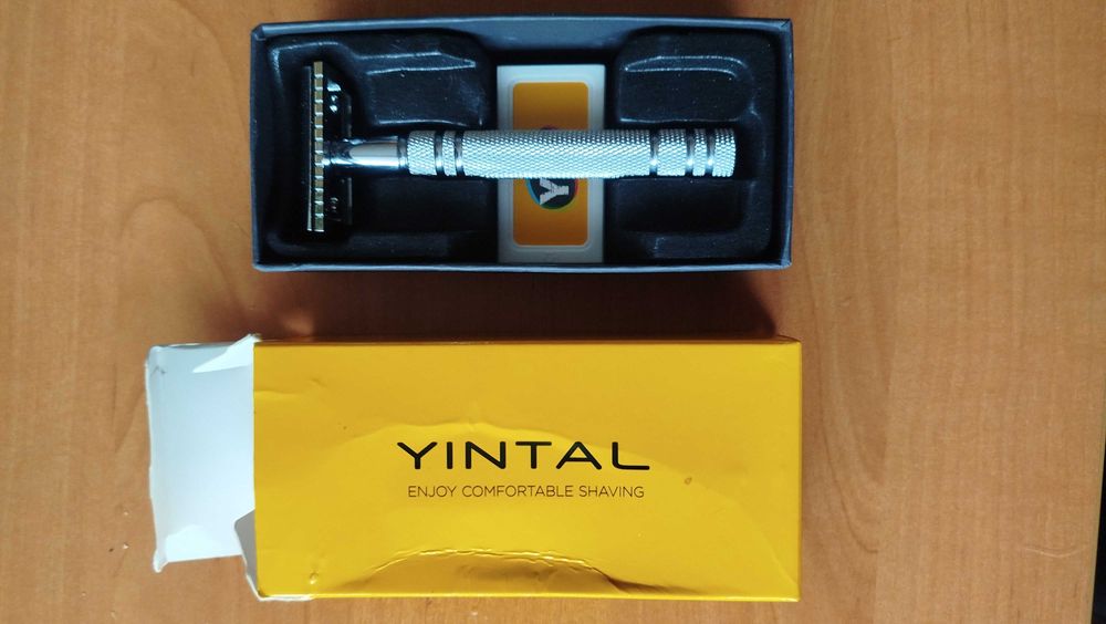 Yintal maszynka do golenia na żyletki chrom.