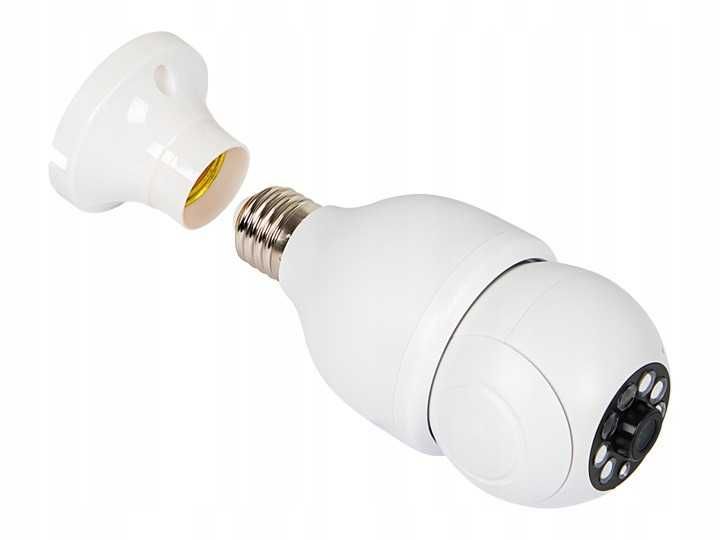 KAMERA WiFi wewnętrzna obrotowa żarówka gwint E27 Monitoring TUYA 3MP